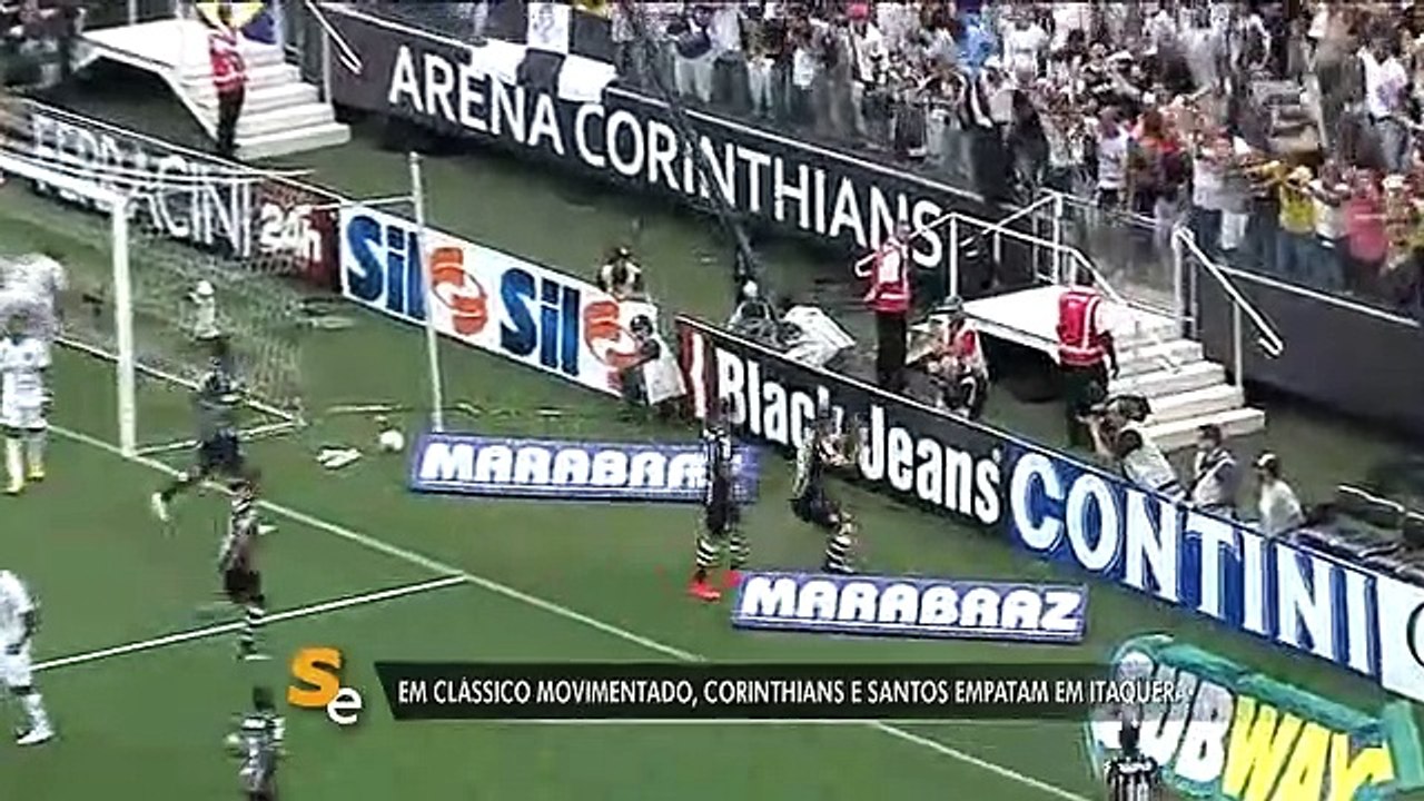 Em clássico movimentado, Corinthians e Santos empatam em Itaquera