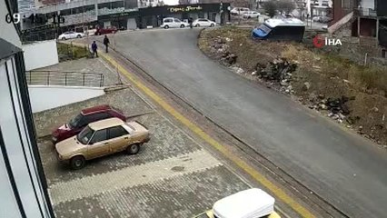 Silahlı saldırıya uğrayan minibüsçünün kaza anı kamerada