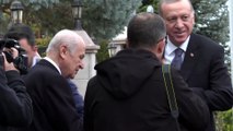 Cumhurbaşkanı Erdoğan, MHP Genel Başkanı Bahçeli ile bir araya geldi