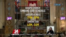 Misa para sa simbang gabi, pinaghahandaan ng Quiapo Church; health protocols, ipatutupad pa rin | 24 Oras