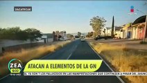 Hombres armados atacan a elementos de la Guardia Nacional en Zacatecas