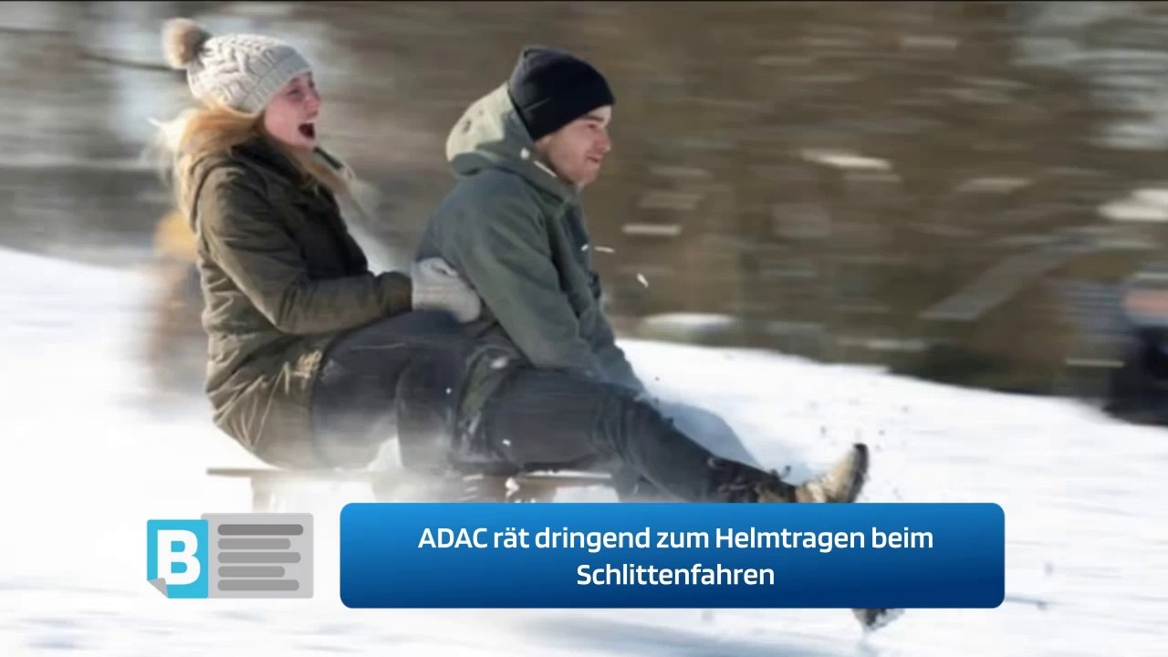 ADAC rät dringend zum Helmtragen beim Schlittenfahren