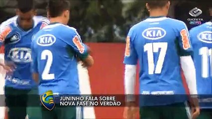 Juninho celebra bom momento no Verdão e fala sobre situação da equipe