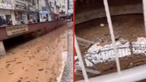 Görüntü Antalya'dan! Sel felaketi sonrası Belediye'nin otoparkı suyla doldu, 200 araç içeride mahsur kaldı