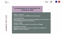 Moment Pro de la rénovation de l'habitat 2022 - Plénière