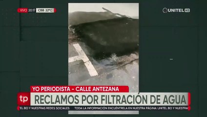 Yo Periodista: Filtraciones de agua en la calle Antezana