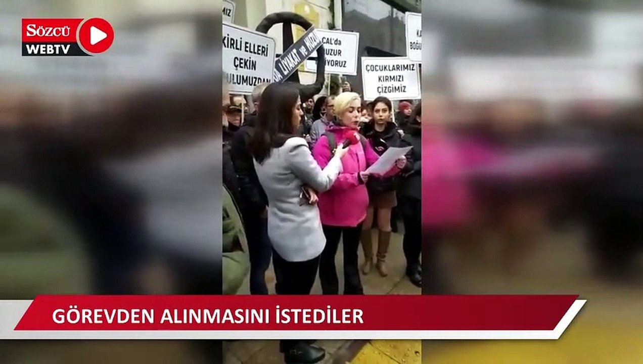 Veliler eylem yaptı: Kirli elleri çekin okulumu...