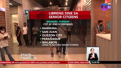 Libreng sine para sa senior citizens,ibinalik na sa ilang lungsod sa Metro Manila | SONA