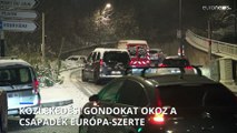 Közlekedési gondokat okoz a csapadék Európa-szerte