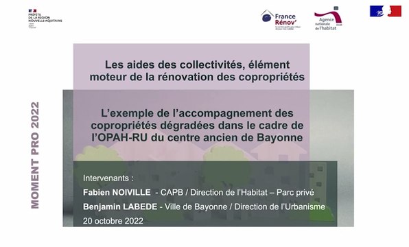 Moment Pro de la rénovation de l'habitat 2022 - Les aides des collectivités