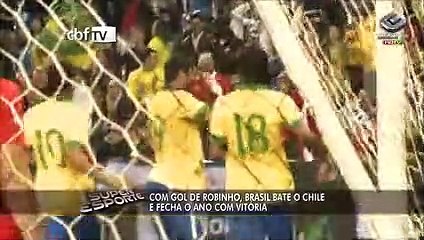 Com gol de Robinho, Brasil vence Chile e encerra ano com vitória