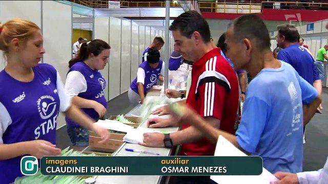 Kits da São Silvestre começam a ser entregues no Ginásio do Ibirapuera