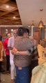 Guy Surprise Visits Family at Restaurant on His Dad's Birthday