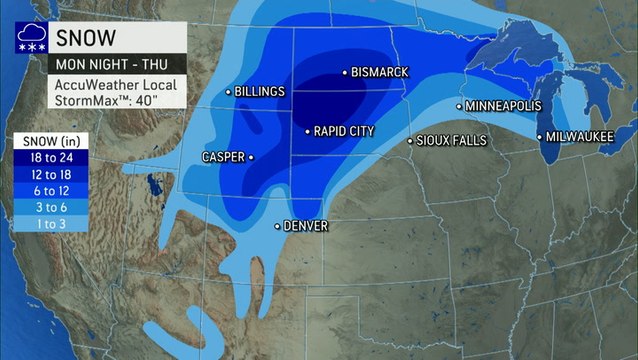 Blizzard, ice storm and winter storm warnings issued from the Rockies to the Upper Midwest