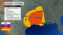Severe storms starting to take shape, targeting the lower Mississippi Valley