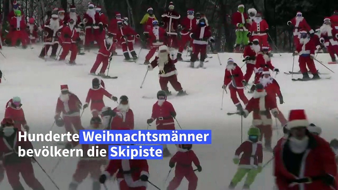 Weihnachtliche Spendenaktion auf der Skipiste