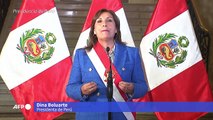 Presidenta de Perú propone adelantar elecciones tras protestas que dejan dos muertos