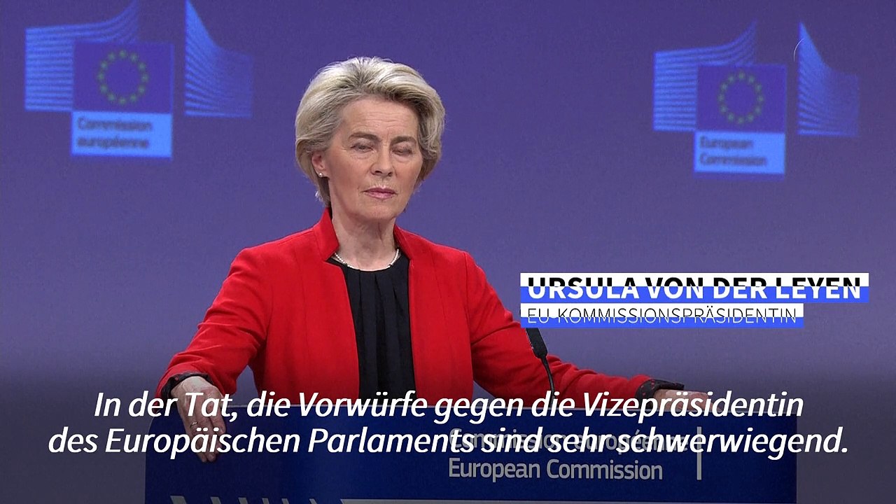 Von der Leyen : Korruptionsskandal in EU-Parlament 'sehr schwerwiegend'