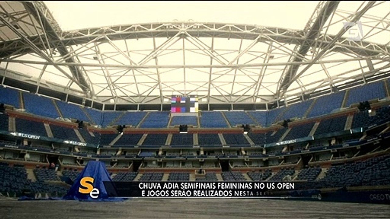 Chuva adia semifinais femininas no Us Open e jogos serão realizados nesta sexta-feira