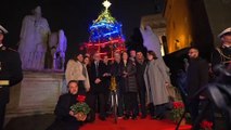 Roma, inaugurato albero a pedali alla presenza del sindaco Gualtieri