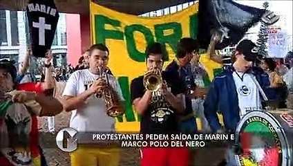 Marin é alvo de manifestações em São Paulo