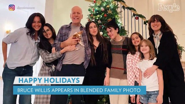 Demi Moore and Emma Heming Willis Pose with Bruce Willis and All His Kids in Rare Family Photo