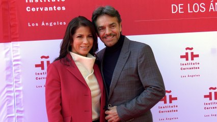 Alessandra Rosaldo and Eugenio Derbez attend the inauguration of the Instituto Cervantes in Los Angeles