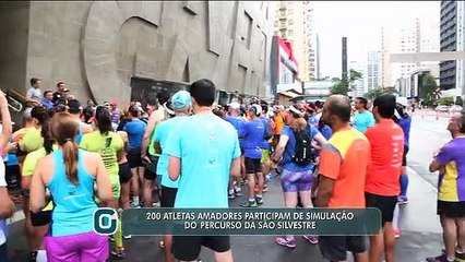 Atletas amadores participam de simulação do percurso da São Silvestre