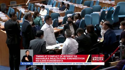 Timing at conflict of interest sa Maharlika Wealth Fund, kinuwestiyon ng ilang kongresista | UB