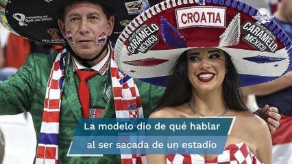 Caramelo se toma foto a lado de la modelo croata Ivana Knoll, la novia del mundial