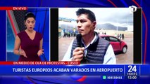 Policía resguarda aeropuerto Velasco Astete del Cusco ante presencia de manifestantes