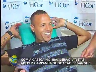 Luis Fabiano, Lucas e Hugo Hoyama fazem campanha para doação de sangue