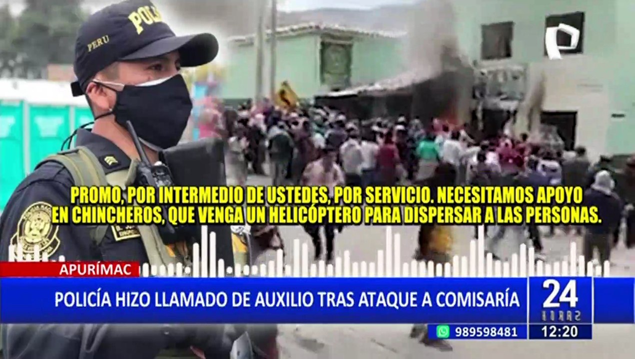 Apurímac: Policía pide auxilio tras ataque de manifestantes a comisaria