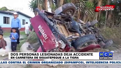 Скачать видео: Accidente vial deja varias personas heridas en carretera que conduce de Siguatepeque a La Tigra