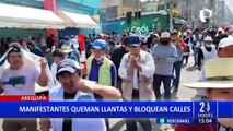 Arequipa: Manifestantes continúan bloqueando principales carreteras