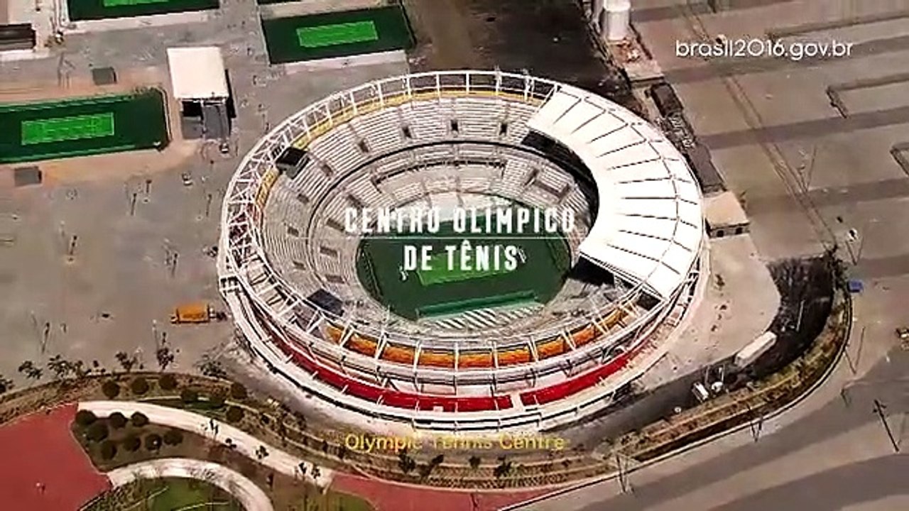 Do alto, os palcos dos Jogos