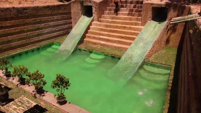 210 Days How I Build Million Dollars Tunnel Water Slide Park into Swimming Pool House Underground