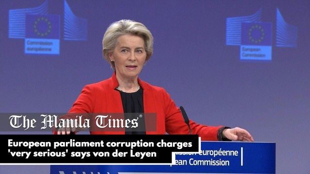 European parliament corruption charges 'very serious' says von der Leyen