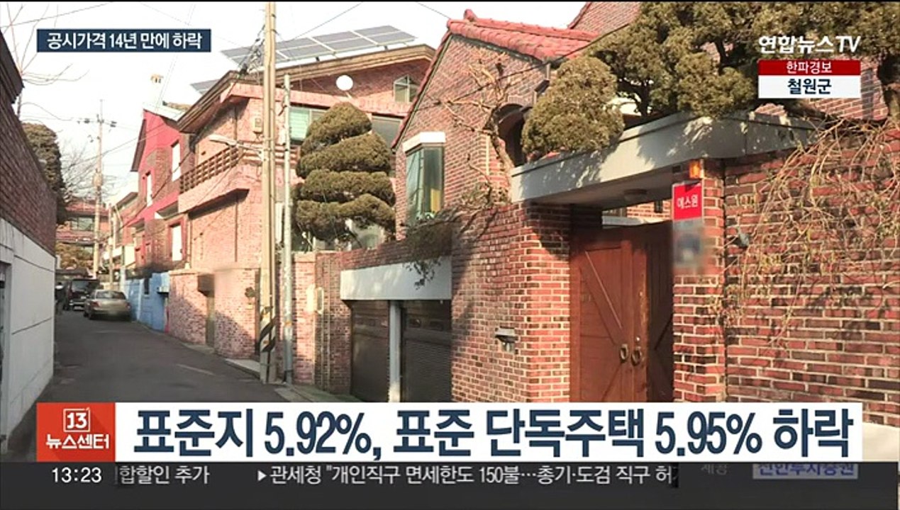 단독주택 공시가 14년 만에 첫 하락…보유세 줄어든다