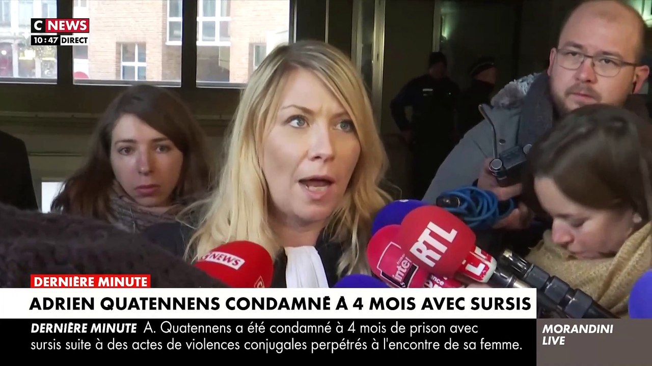 Adrien Quatennens  condamné par le Tribunal de Lille à quatre mois de prison avec sursis et 2000 euros de dommages et intérêts