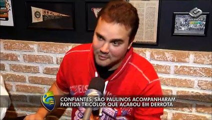 Em bar, são-paulinos acompanham derrota do Tricolor para o Galo na Libertadores