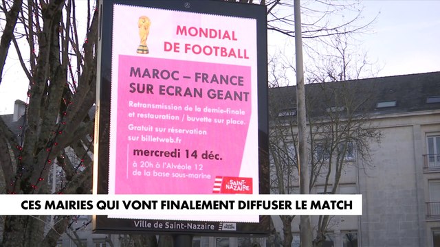 Coupe du monde 2022 : ces mairies qui vont finalement diffuser le match