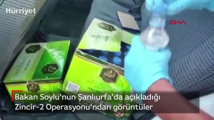 Bakan Soylu'nun Şanlıurfa'da açıkladığı Zincir-2 Operasyonu'ndan görüntüler