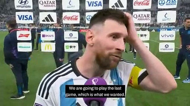 Argentina 3 - 0 Croatia: Lionel Messi post-match interview (English subtitles) Argentinien 3: 0 Kroatien: Lionel Messi nach dem Spiel Interview (englische Untertitel)