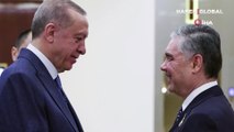 Erdoğan, Türkmenistan Devlet Başkanı Berdimuhamedov ile görüştü