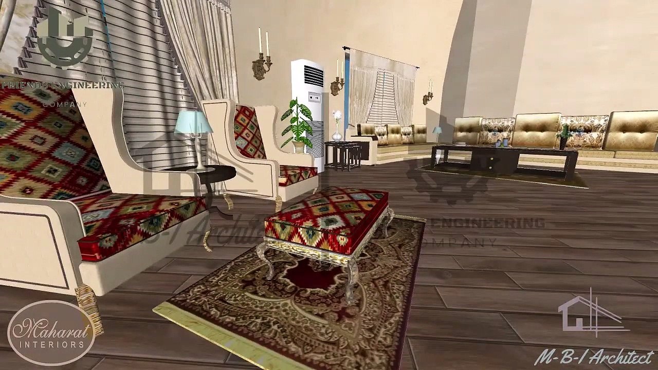 Drawing Room Interior Design Project | Designed by Muhammad-Bin-Ilyas Architect.
