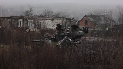 İzyum'da şiddetli çatışmalara sahne olan Kamyanka köyünde fırtına sonrası sessizliği