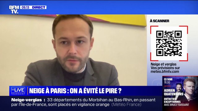 Neige et verglas: Il n'y a pas d'énormes perturbations sur les routes et dans les transports à Paris, selon David Belliard