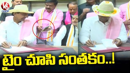 KCR Signs On Delhi BRS National Party Office Official Documents According To Muhurtham | V6 News