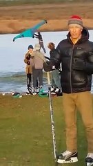 People skating on Hatchet Pond in the New Forest – video by Sherri Cowen